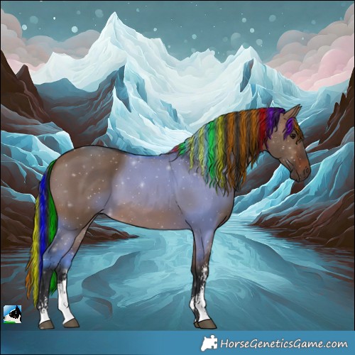 Horse Color:Painted Brown Dun Sabino 