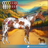 Horse Color:White Spotted Silver Bay