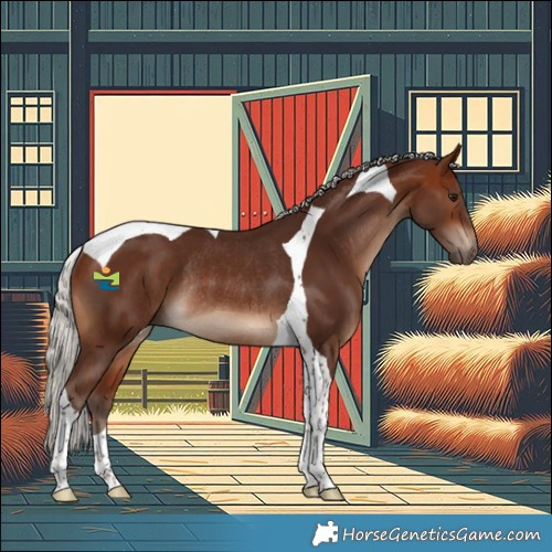 Horse Color:Silver Bay Tobiano Rabicano 