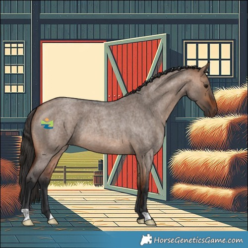 Horse Color:Bay Roan Dun 