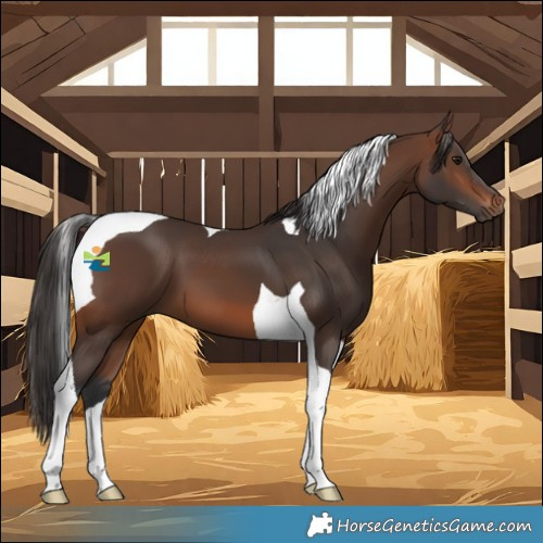 Horse Color:Brown Tobiano 
