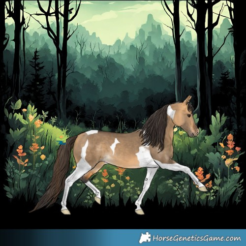 Horse Color:Buckskin Dun Tobiano