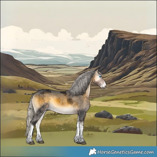 Horse Color:Gray Silver Buckskin Onyx Merle Splash Tobiano 