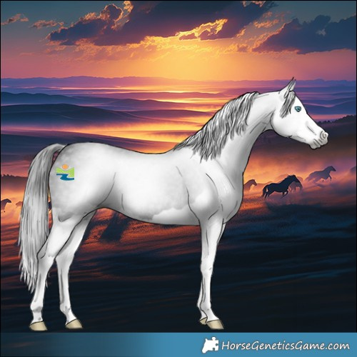 Horse Color:Gray Black Splash Rabicano 