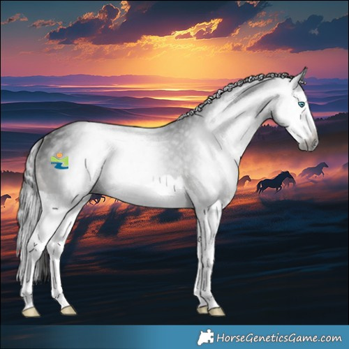 Horse Color:Gray Black Splash Rabicano 