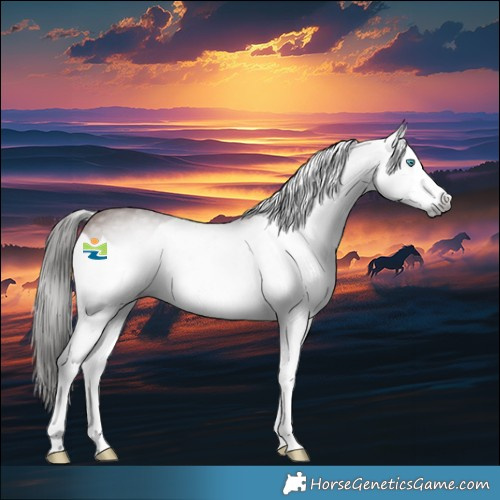 Horse Color:Gray Bay Splash Rabicano 