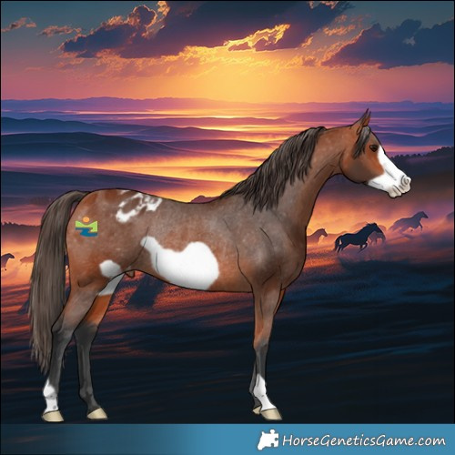 Horse Color:Bay Frame Appaloosa Rabicano 