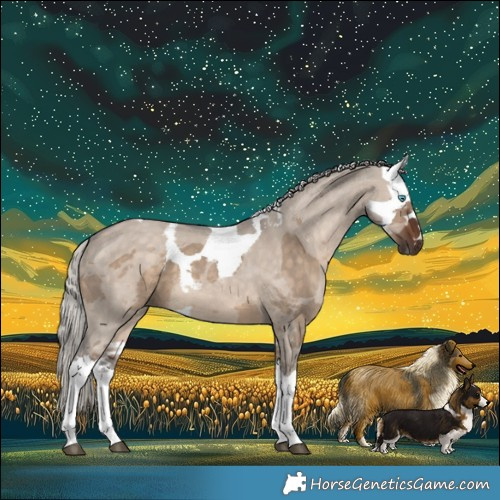 Horse Color:Silver Brown Dun Merle 