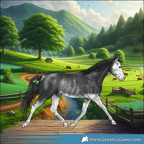 Horse Color:Black Splash Rabicano 