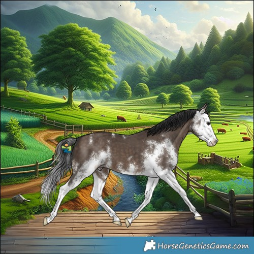 Horse Color:Brown Dun Sabino Splash 