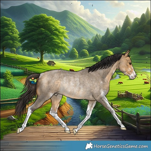 Horse Color:Buckskin Roan Dun Sabino Rabicano 
