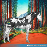 Horse Color:White Spotted Black Splash