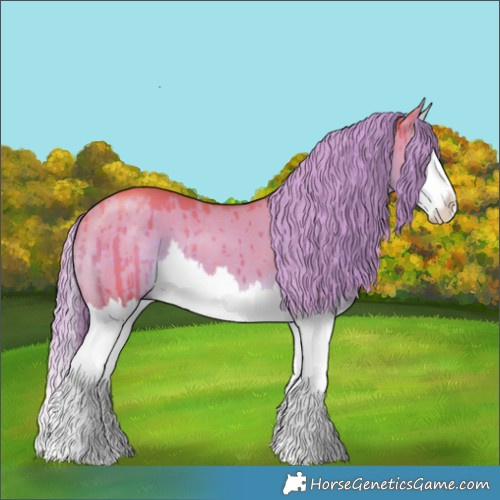 Horse Color:Watercolor Liver Red Dun Splash Brindle 
