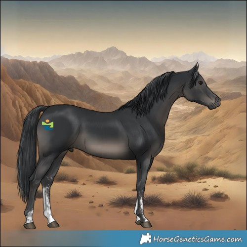 Horse Color:Black Sabino