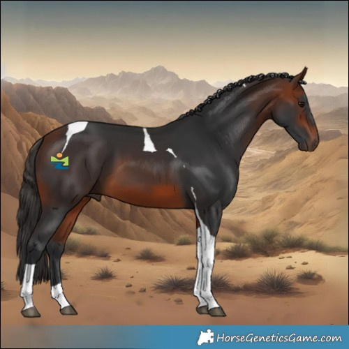 Horse Color:Bay Tobiano 