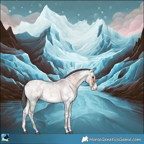 Horse Color:Nacre Liver Red Onyx Ice Roan Frame 