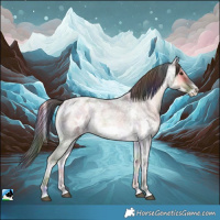 Horse Color:Nacre Liver Red Onyx Ice Roan Frame 