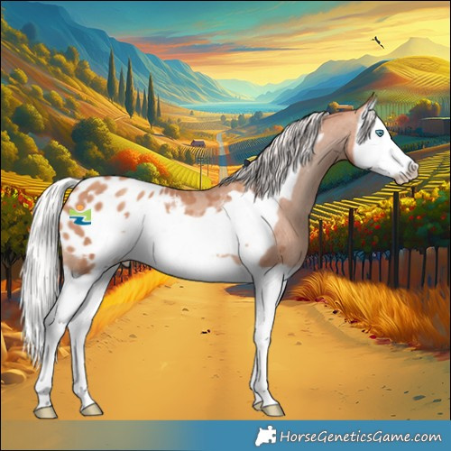 Horse Color:Silver Sable Champagne Splash Frame Appaloosa 