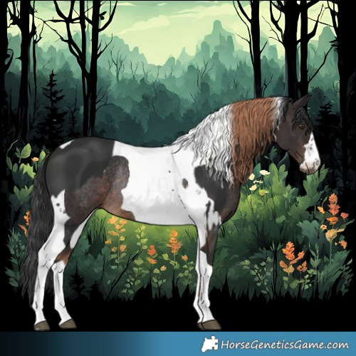 Horse Color:Liver Chestnut Tobiano Rabicano and Brown Tobiano Rabicano