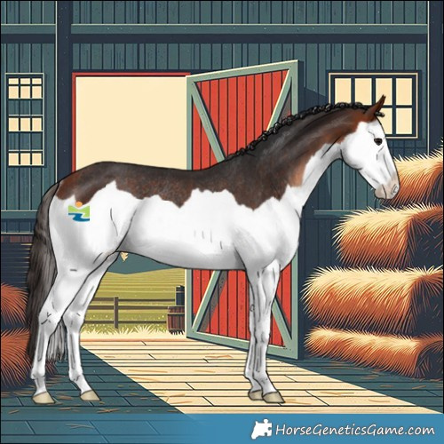 Horse Color:Bay Splash Rabicano 