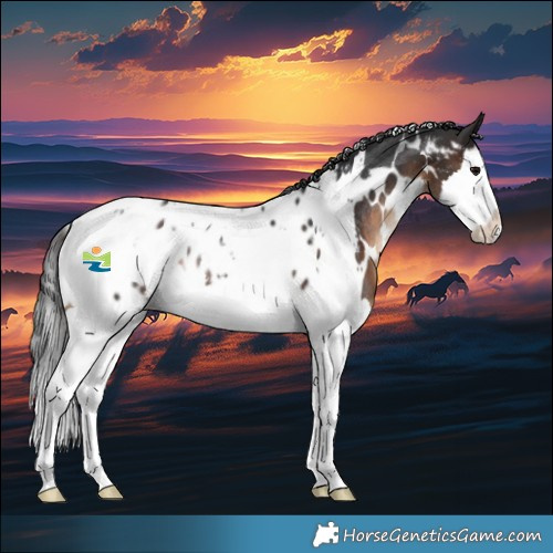 Horse Color:White Spotted Brown Splash Near Leopard Rabicano 