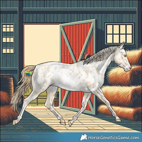 Horse Color:White Spotted Buckskin Pearl Near Leopard 