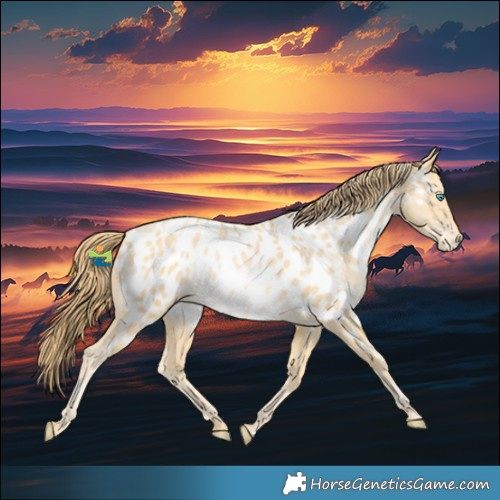 Horse Color:White Spotted Buckskin Pearl Near Leopard 