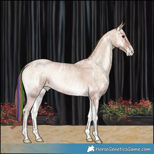 Horse Color:Painted Blue Onyx Ice Roan Pearl 