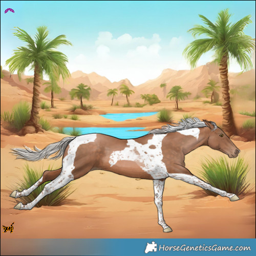 Horse Color:Silver Brown Pearl Tobiano 