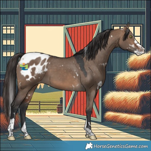 Horse Color:White Spotted Brown Dun Splash Tobiano Appaloosa 