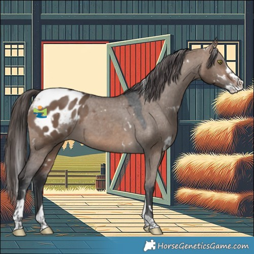 Horse Color:White Spotted Brown Dun Splash Tobiano Blanket 