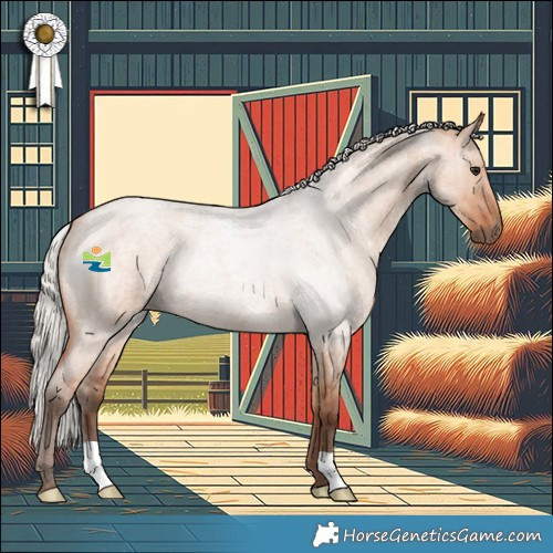 Horse Color:Silver Bay Roan Dun Brindle 