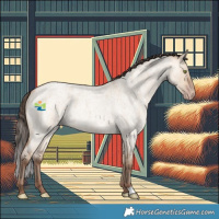 Horse Color:Amber Champagne Roan Dun Brindle 