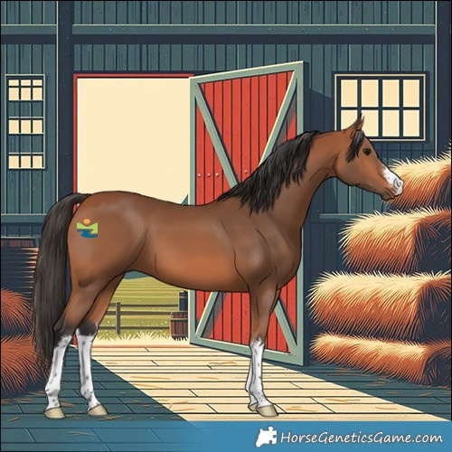 Horse Color:White Spotted Bay 