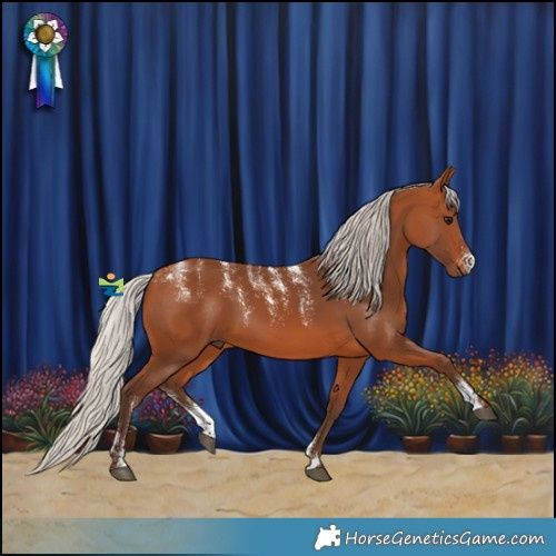 Horse Color:Powder White Silver Bay 