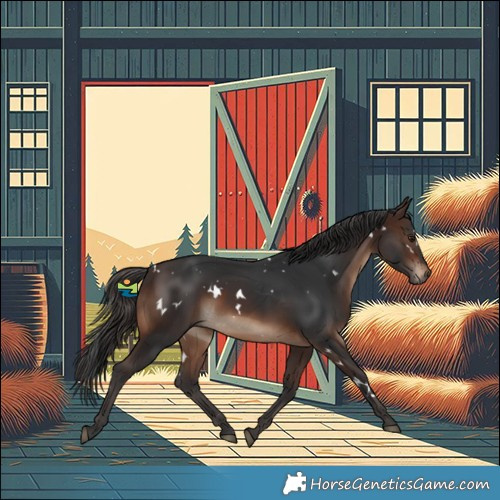 Horse Color:White Spotted Brown 