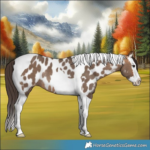 Horse Color:Bay Dun Splash Tobiano Appaloosa Rabicano 