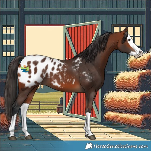 Horse Color:Bay Splash Appaloosa 