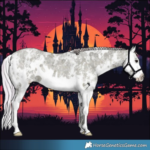 Horse Color:Watercolor White Spotted Silver Black Ice Sabino Splash
