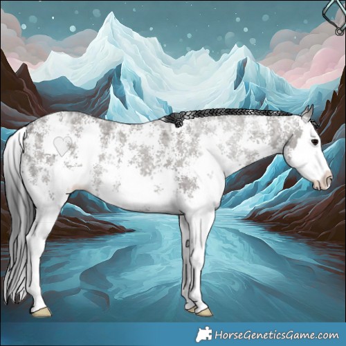 Horse Color:Grullo Ice Sabino Splash Rabicano