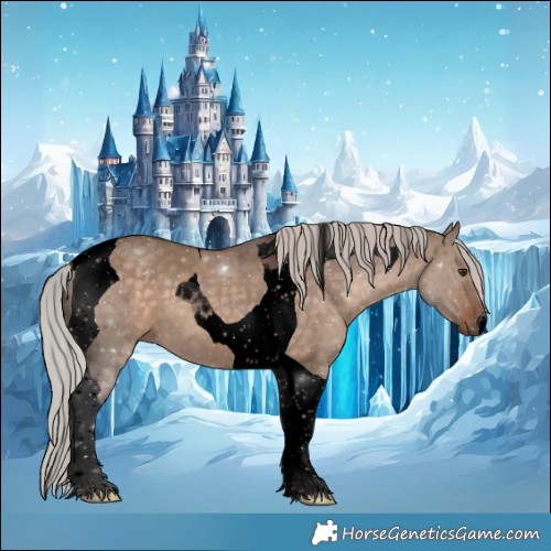 Horse Color:Void Silver Brown Dun Tobiano 