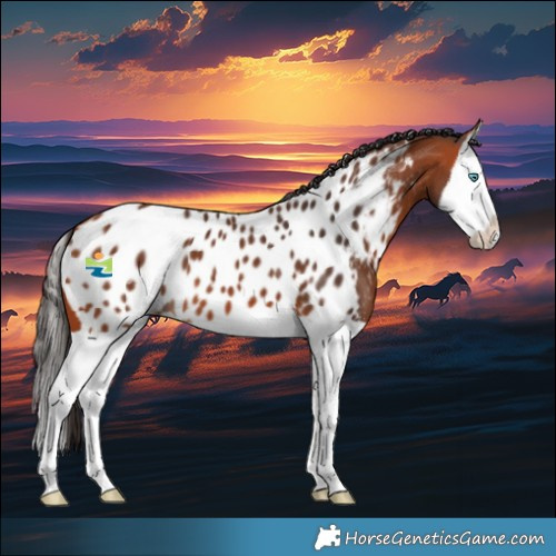 Horse Color:Bay Splash Appaloosa 