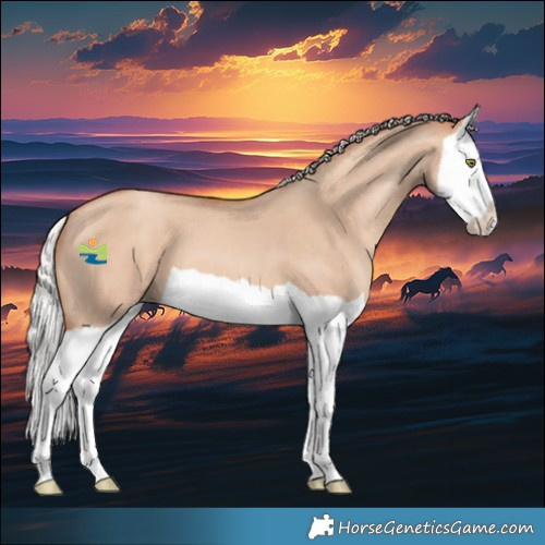 Horse Color:Silver Sable Champagne Dun Splash 