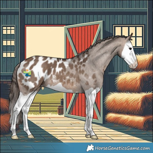 Horse Color:Brown Dun Splash Appaloosa 