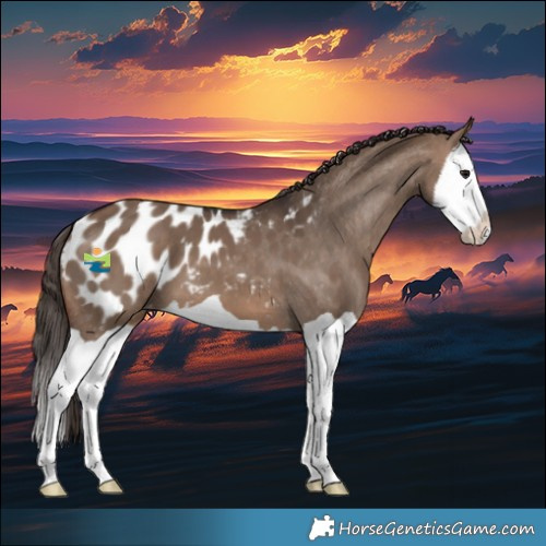 Horse Color:Brown Dun Splash Blanket 