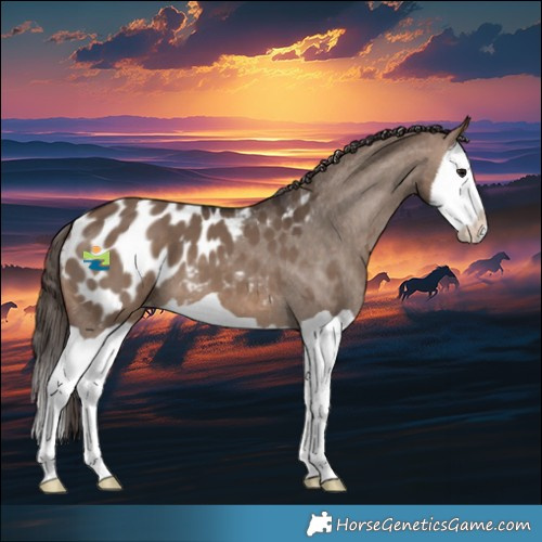 Horse Color:Brown Dun Splash Appaloosa 