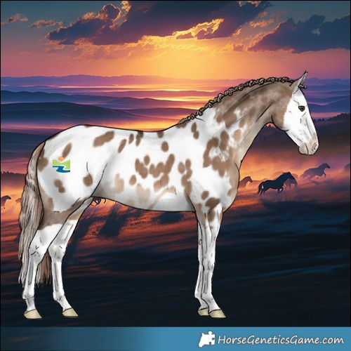 Horse Color:Liver Red Dun Splash Appaloosa 