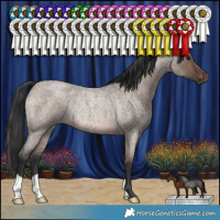 Horse Color:Brown Roan Dun Rabicano 