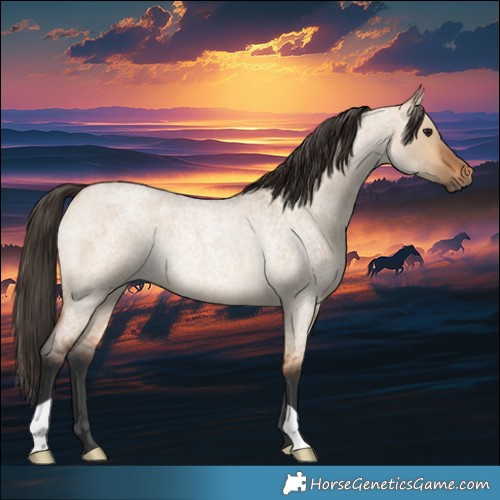 Horse Color:Bay Roan Dun Rabicano 