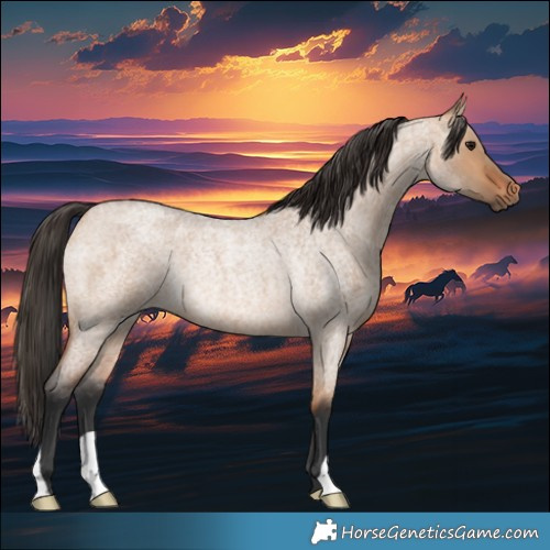 Horse Color:Bay Roan Dun Rabicano 